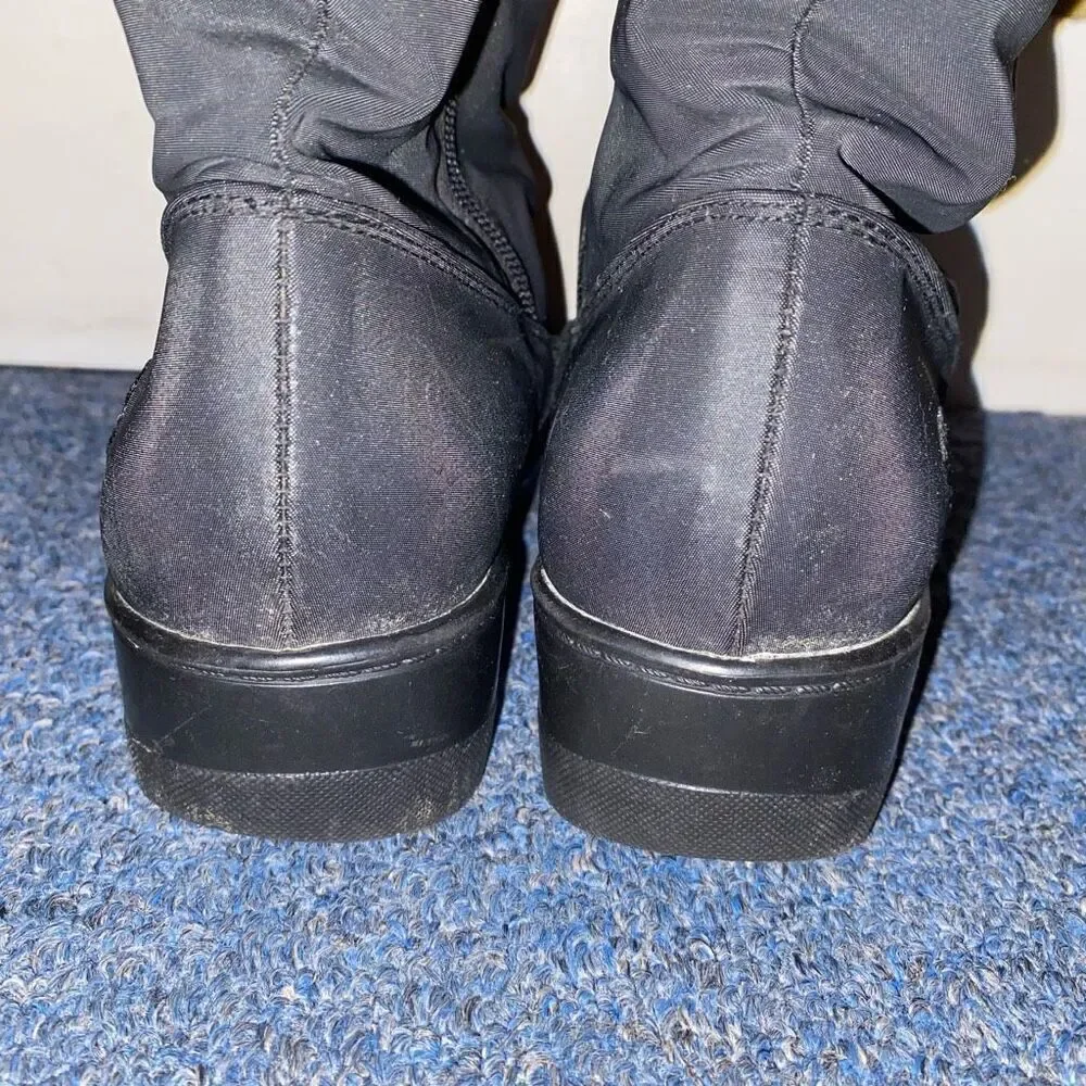 Totes women 9 snowcap weather footwear mid calf snow boots w/size zipper black